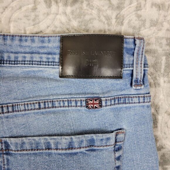English Laundry Jeans Mens 36x32 Blue Harrow Straight Fit 5-Pocket Stretch Denim - Picture 8 of 15